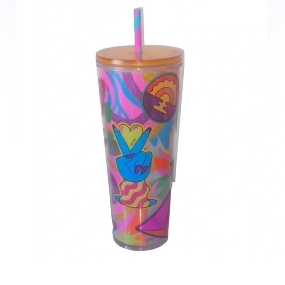 STARBUCKS + TIM SINGLETON + PRIDE Rare Limited Edition Tumbler Cup & Straw NWT